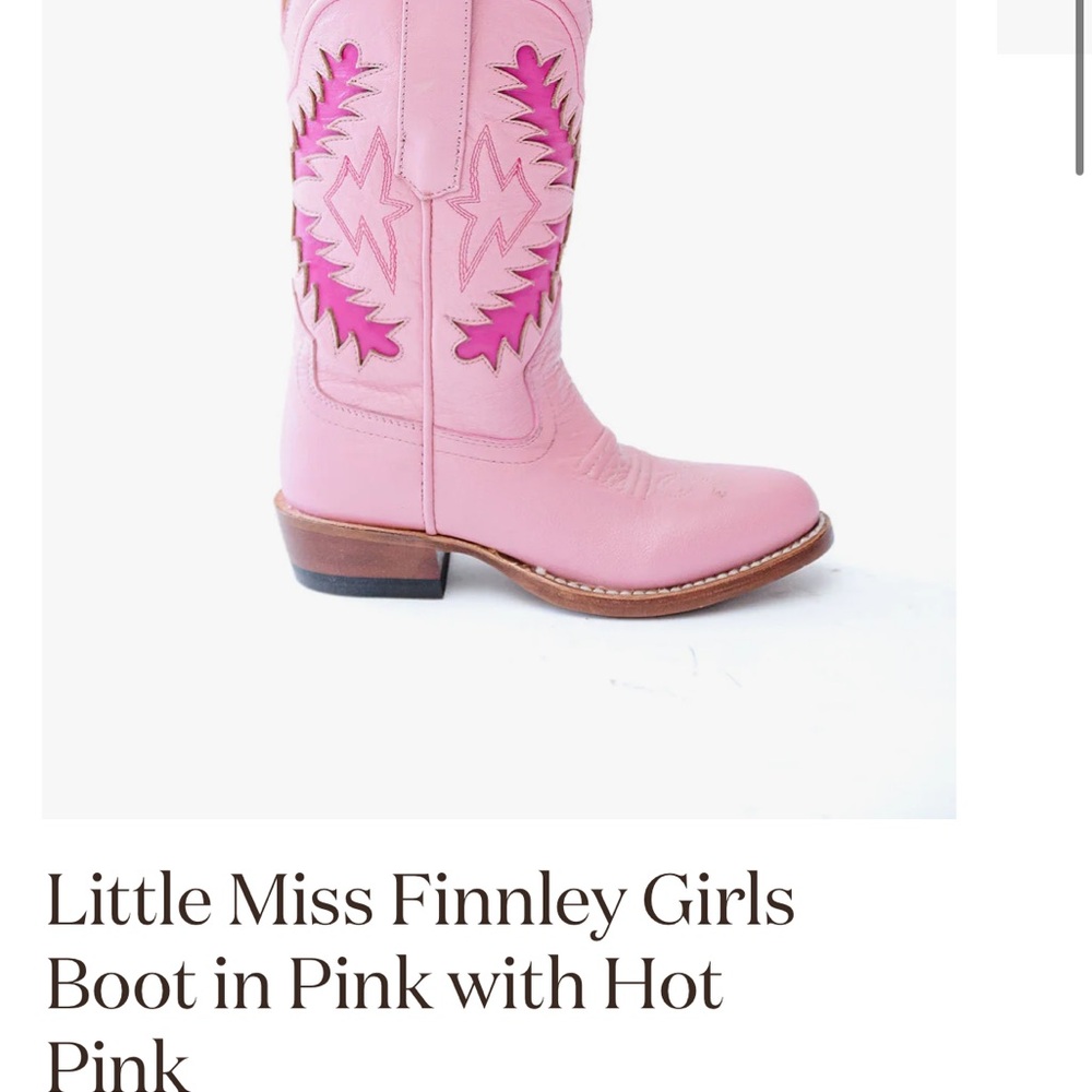 Little Miss Finnley Girls Pink Boots